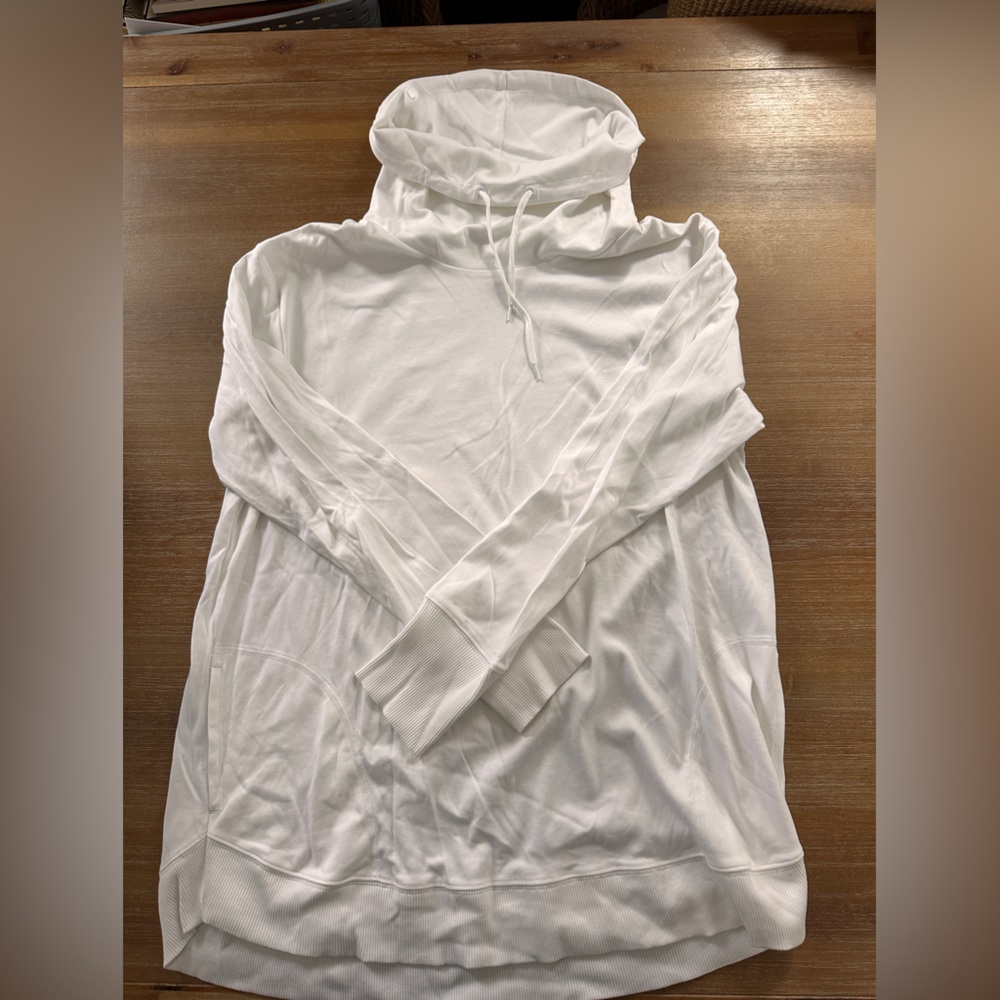 L.L. Bean White Cotton cowl neck - women’s size XL